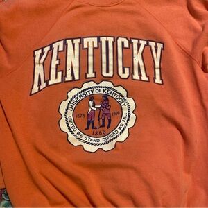 Vintage UK United We Stand Kentucky Crewneck Sweatshirt Hanes XL Coral RARE HTF